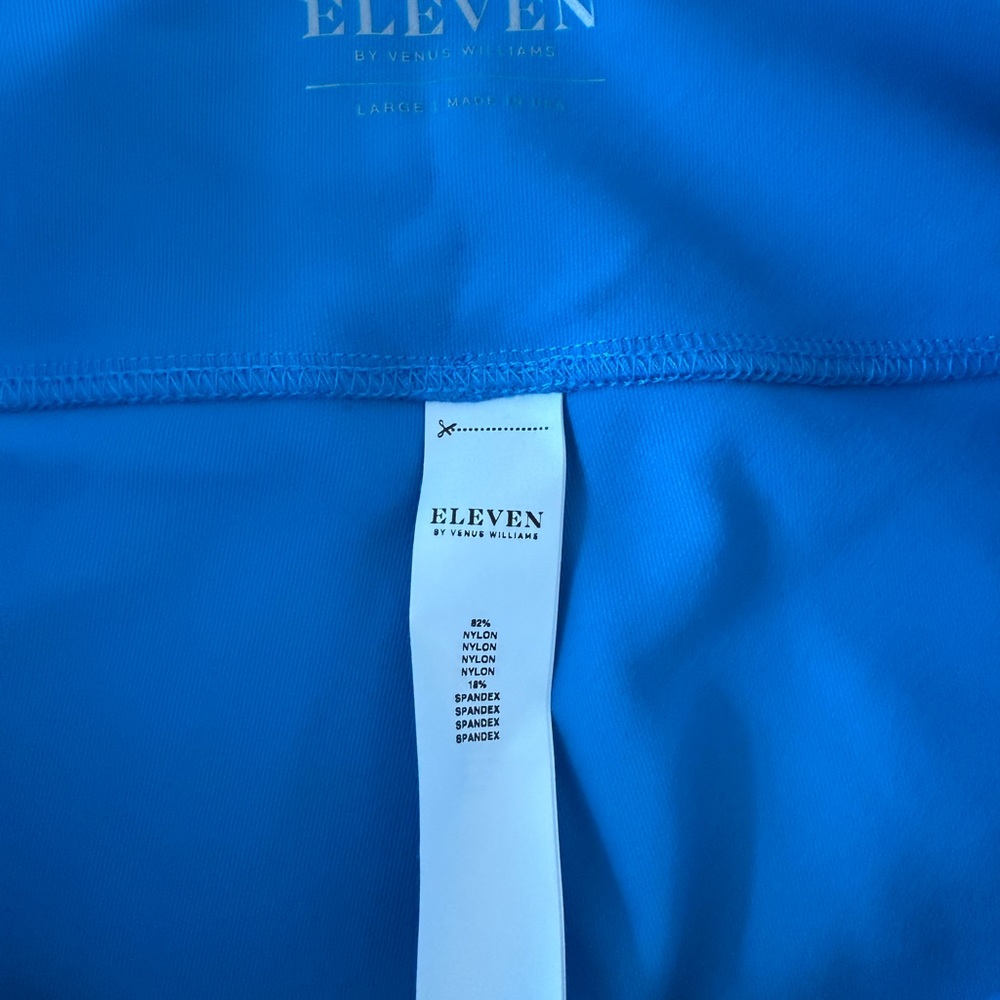 EleVen by Venus Williams Vibrant Blue Shiny Leggings Size L NWT - Picture 3 of 7